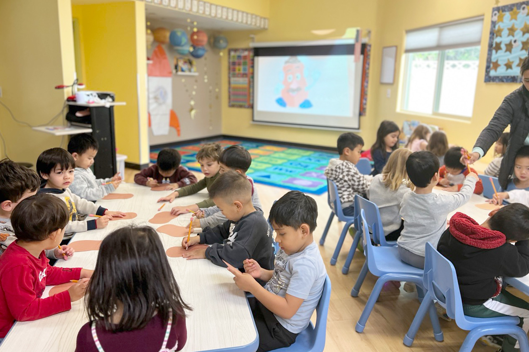 Hands-on learning in transitional kindergarten in Placentia Preschool